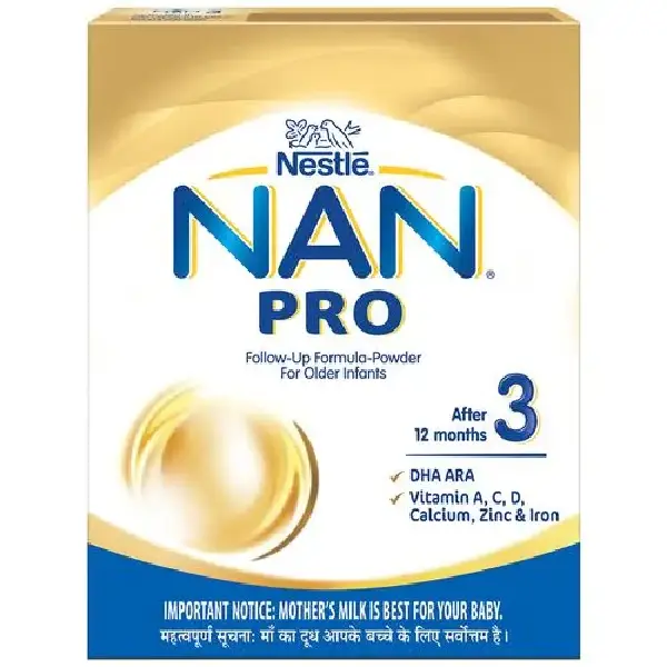 Nestle Nan Pro 3 Follow-Up Formula for Older Infants | Powder with DHA, ARA, Vitamins, Calcium, Zinc & Iron