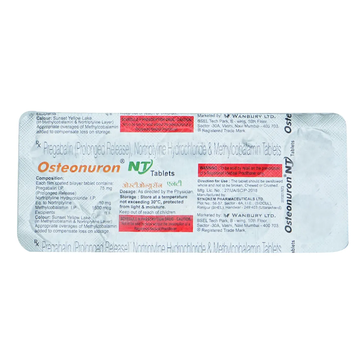 Osteonuron 750 mcg/75 mg Capsule