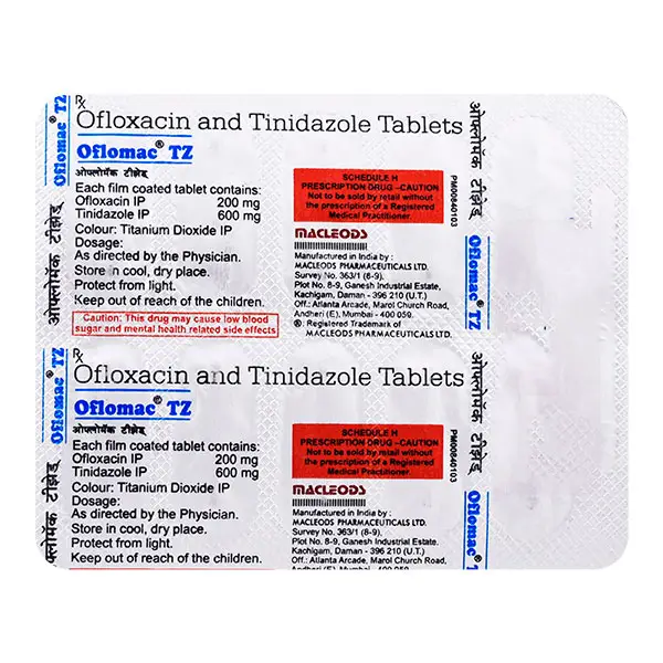 Oflomac TZ 200 mg/600 mg Tablet