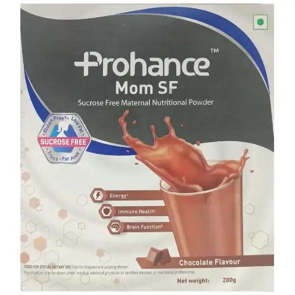 Prohance Mom Nutritional Drink for Energy, Immunity & Brain Health | Sucrose Free | Flavour Chocolate