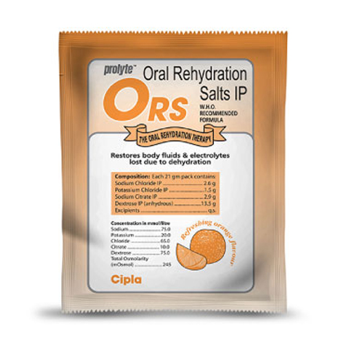 Prolyte ORS for Restoring Body Fluids & Electrolytes | Flavour Powder Refreshing Orange