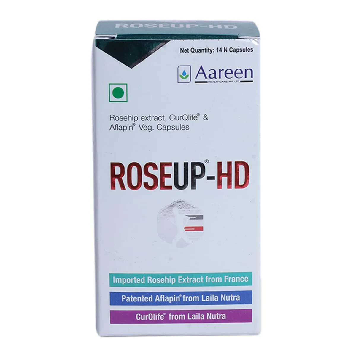 Roseup-Hd Veg Capsule with Rosehip, Curcuma Longa & Boswellia Serrata