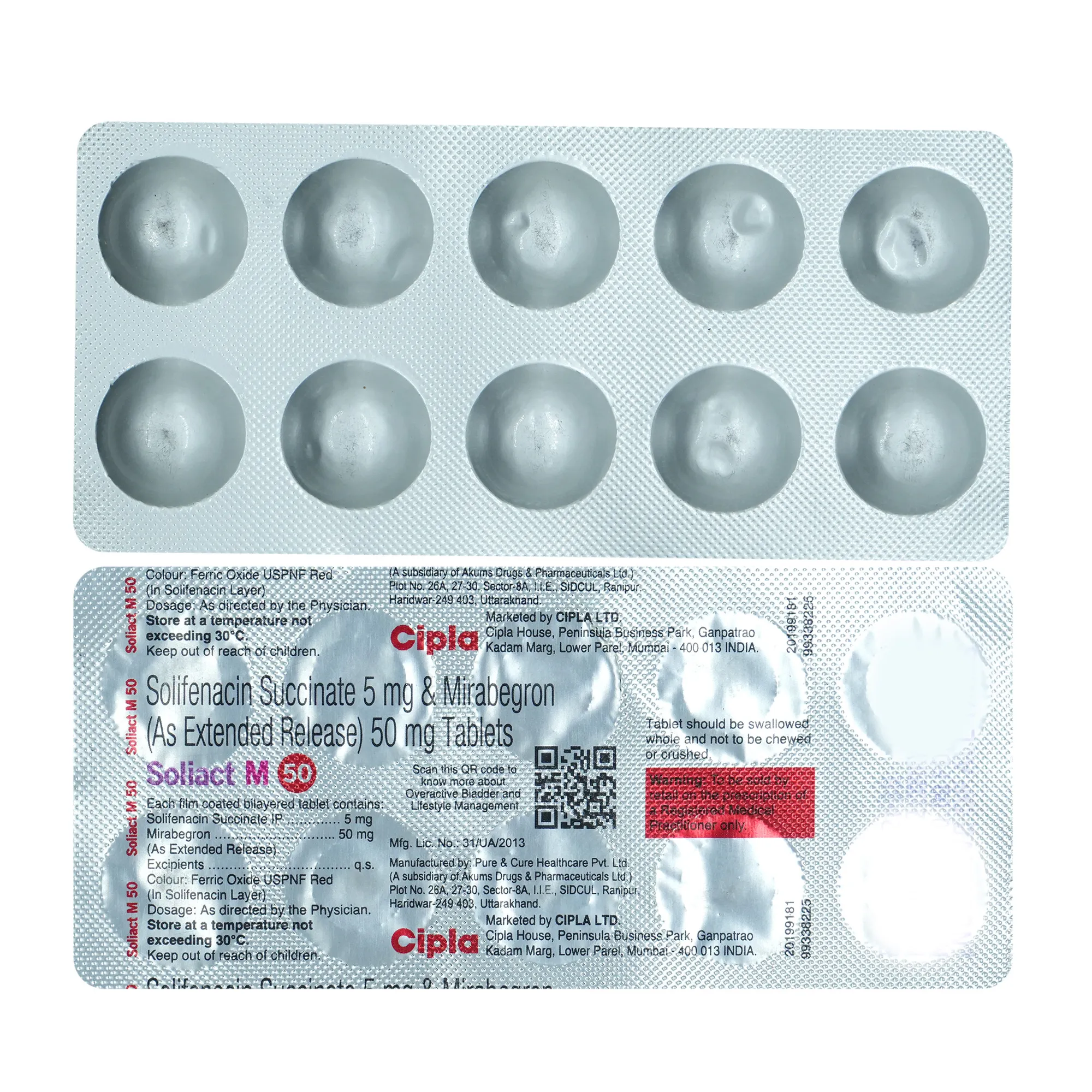 Soliact M 50mg/5mg Tablet
