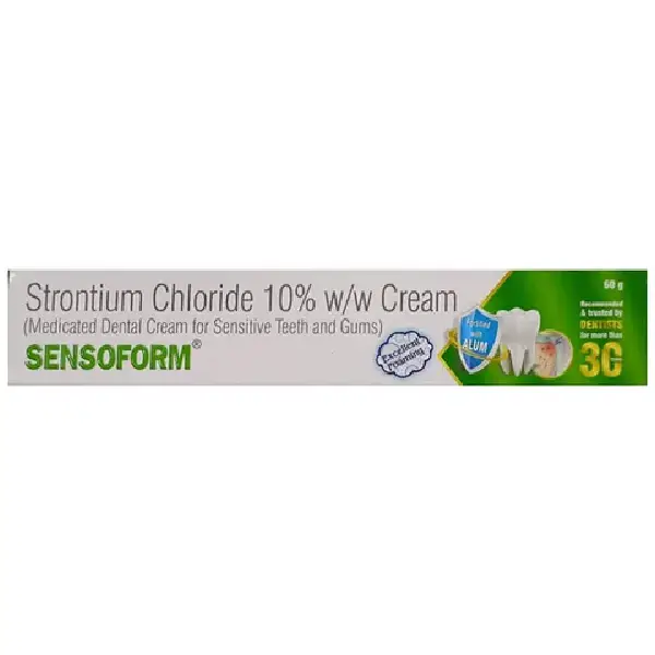 Sensoform Medicated Dental Cream with 10% Strontium Chloride | For Sensitive Teeth & Gums
