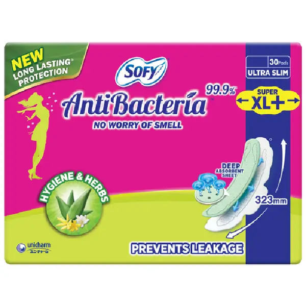 Sofy Antibacteria 99.9% Sanitary Pads XL