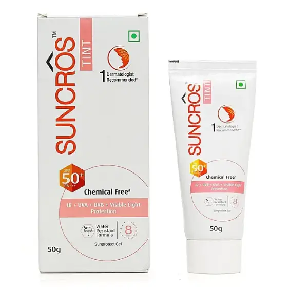 Suncros Tint Sunscreen Lotion SPF 50+ PA+++ | Water-Resistant & Chemical-Free