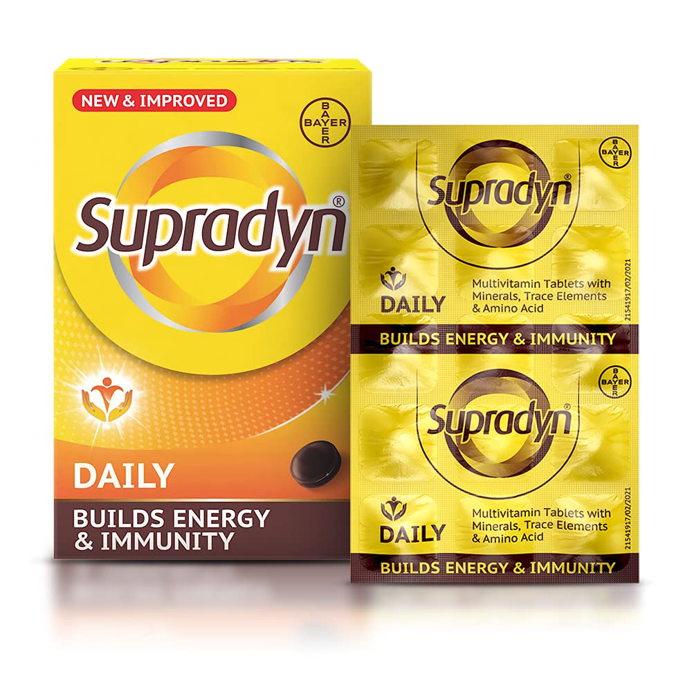 Supradyn Daily Multivitamin | With Minerals, Trace Elements & Amino Acids for Energy & Immunity |