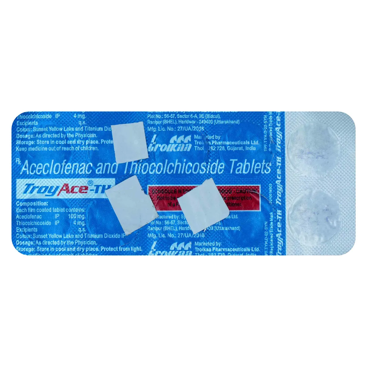 Troyace TH 100mg/4mg Tablet