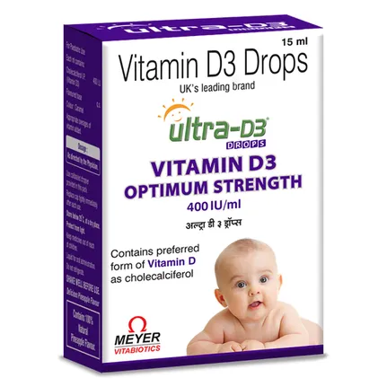 Ultra-D3 400IU Vitamin D3 (Cholecalciferol) | For Strength | Oral Drops Delicious Pineapple