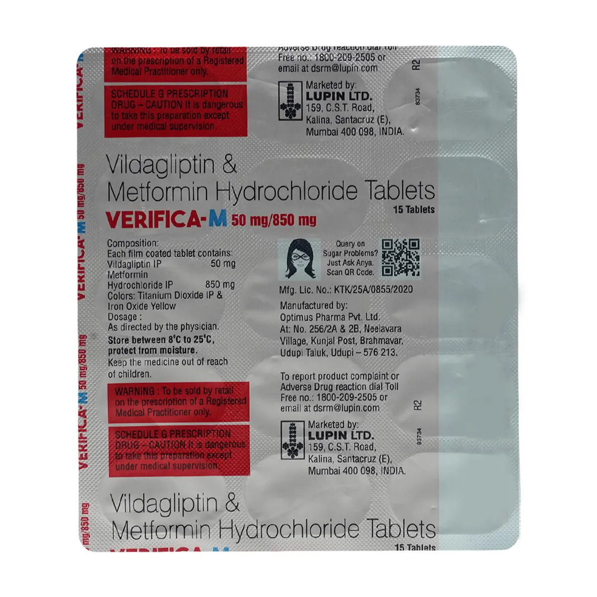 Verifica-M 50mg/850mg Tablet