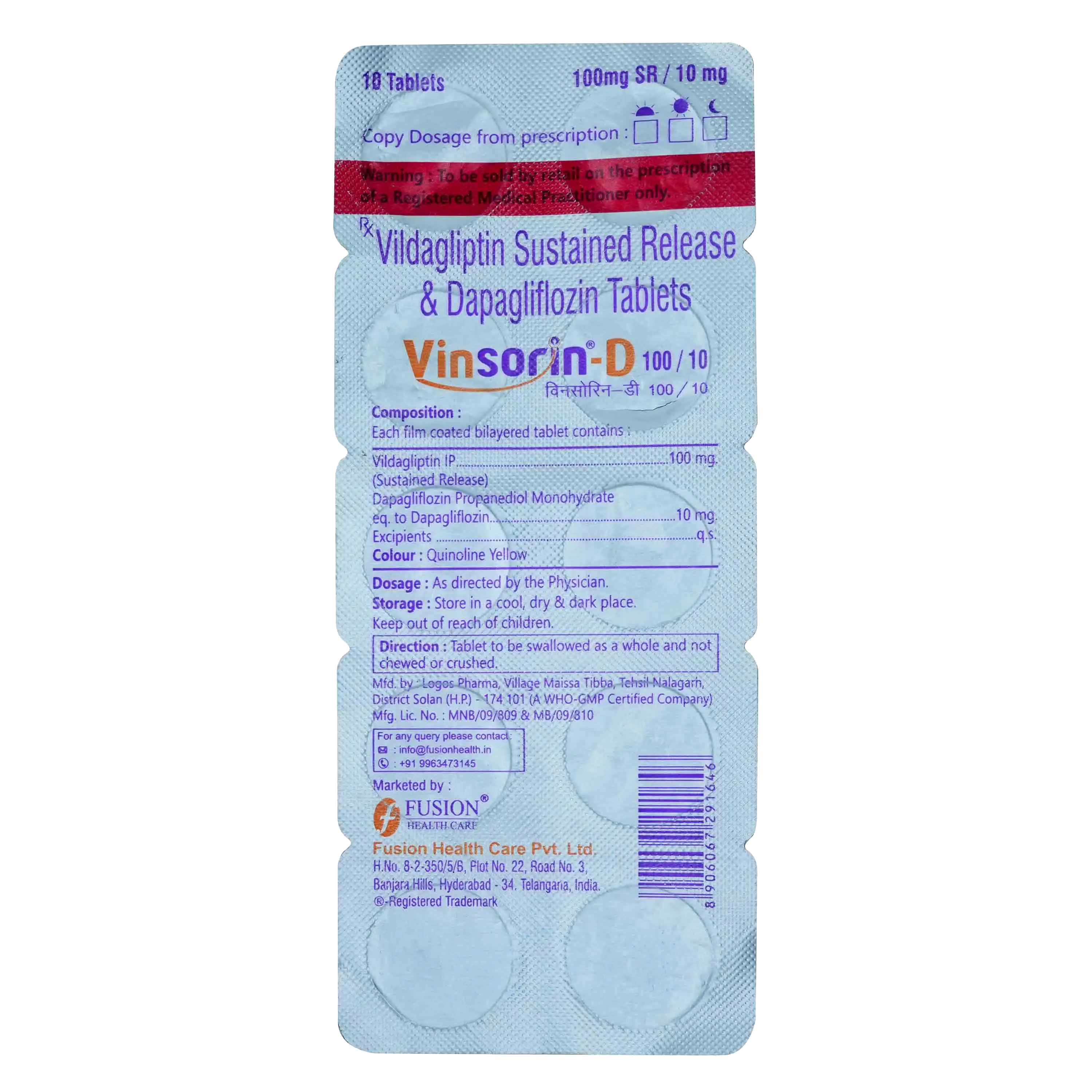 Vinsorin D 10mg/100mg Tablet