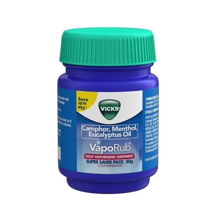 Vicks Vaporub Balm with Menthol, Camphor & Eucalyptus Oil | Relieves 6 Symptoms of Cough & Cold