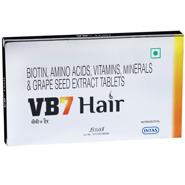 VB7 Hair Tablet with Biotin, Amino Acids, Vitamins, Minerals & Grape Seed Extract