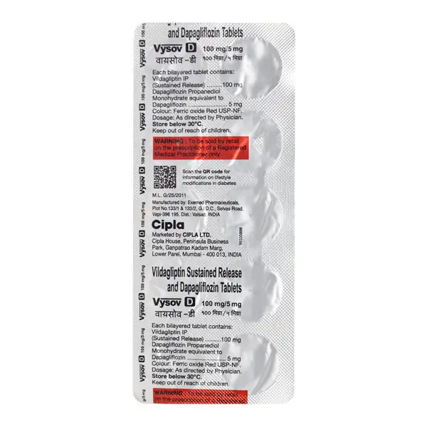 Vysov D 5mg/100mg Tablet SR