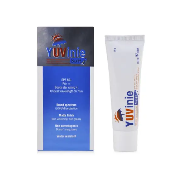 Yuvinie Soft Broad Spectrum UVA/UVB Silicone Sunscreen Gel | SPF 50+ PA+++ | Water-Resistant