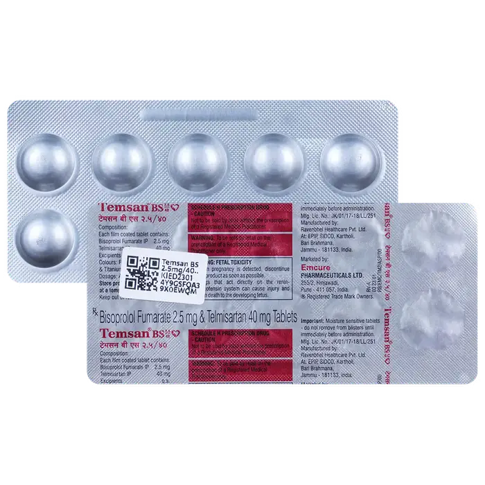 Temsan BS 2.5mg/40mg Tablet