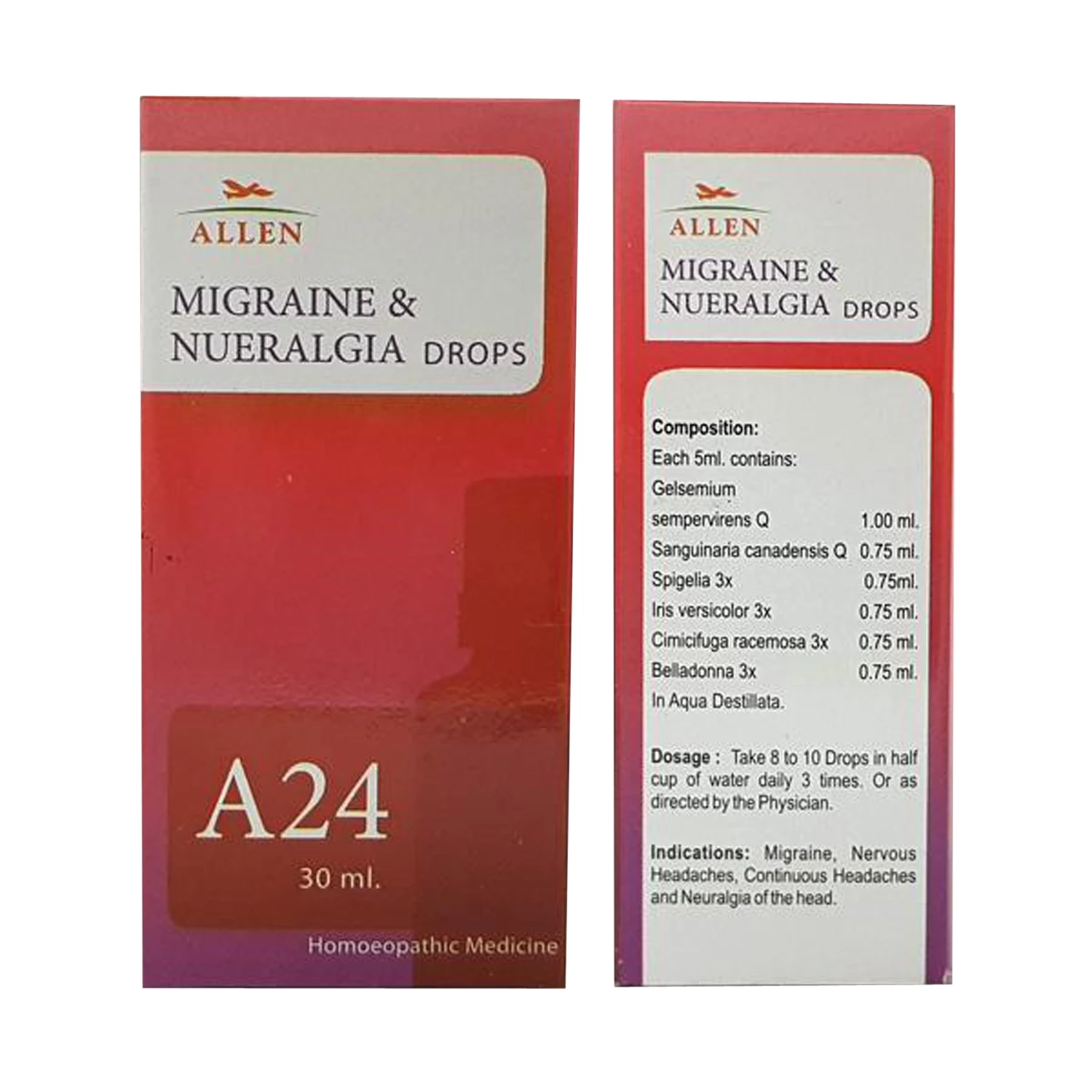 Allen A24 Migraine And Nueralgia Drop