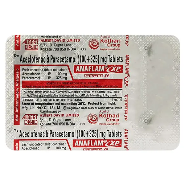 Anaflam XP 100mg/325mg Tablet