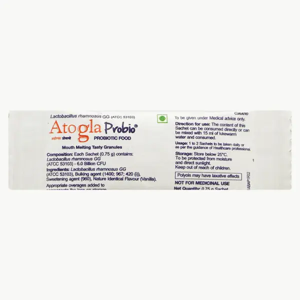 Atogla Probio Probiotic Supplement | Tasty Granules | With Non-Calorie Sweetener