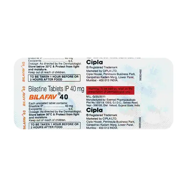 Bilafav 40mg Tablet