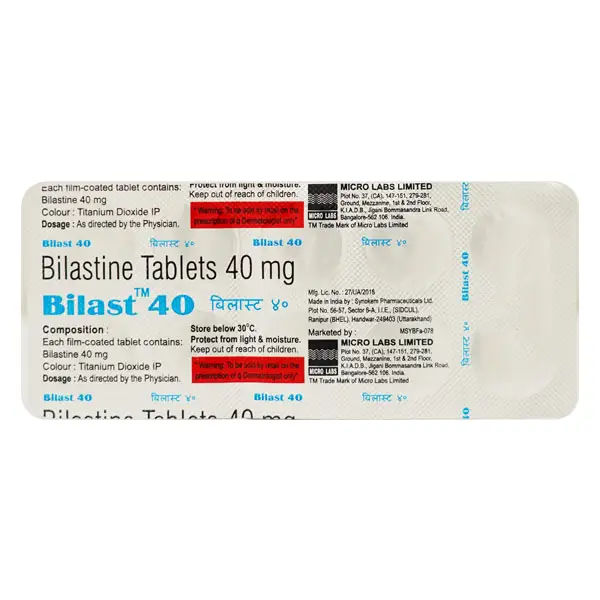 Bilast 40mg Tablet