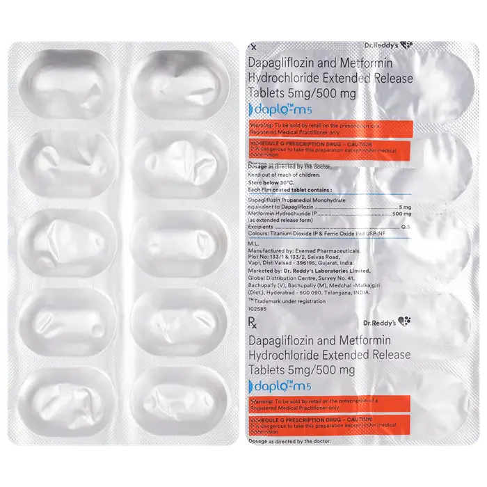 Daplo M 5mg/500mg Tablet