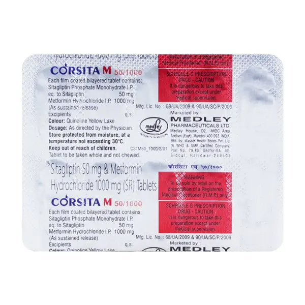 Corsita M 50mg/1000mg Tablet SR