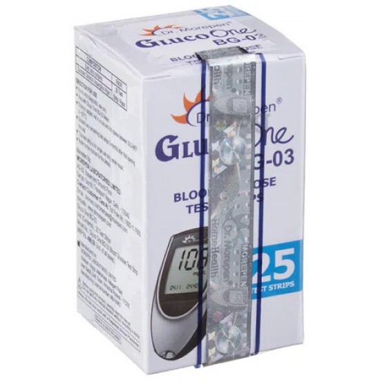 Dr Morepen Gluco One BG 03 Blood Glucose Test Strip (Only 25 Strips) | Diabetes Monitoring Devices