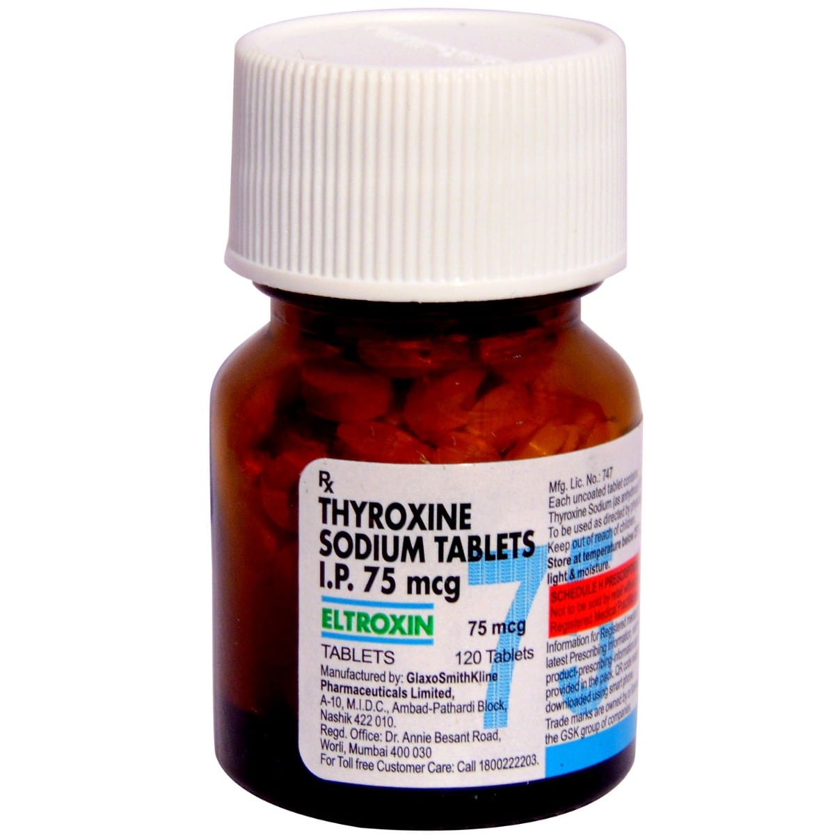Eltroxin 75 Mcg Tablet