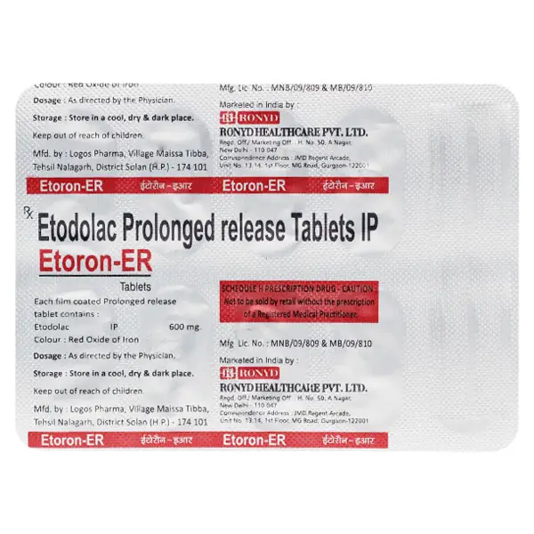 Etoron 600mg Tablet ER