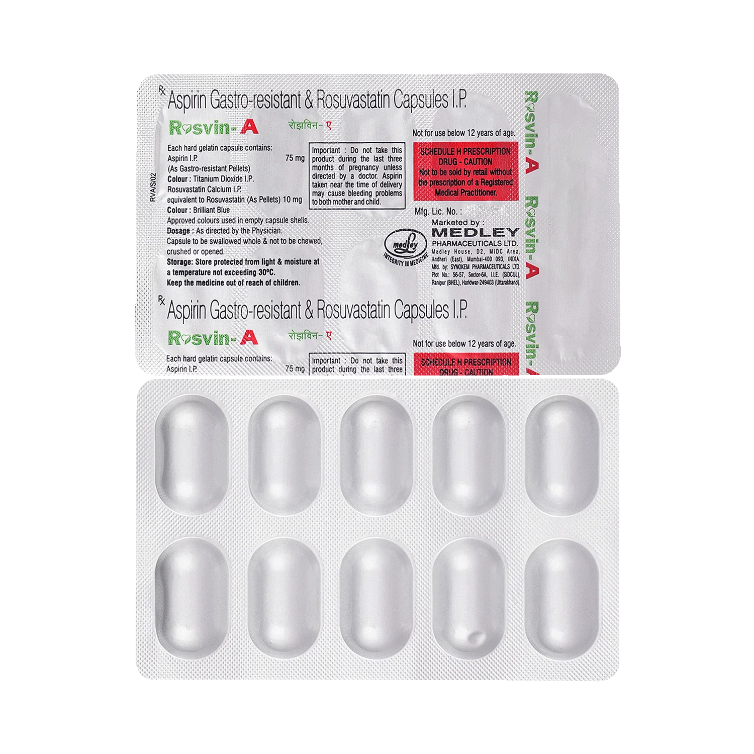 Rosvin-A 10mg/75mg Capsule