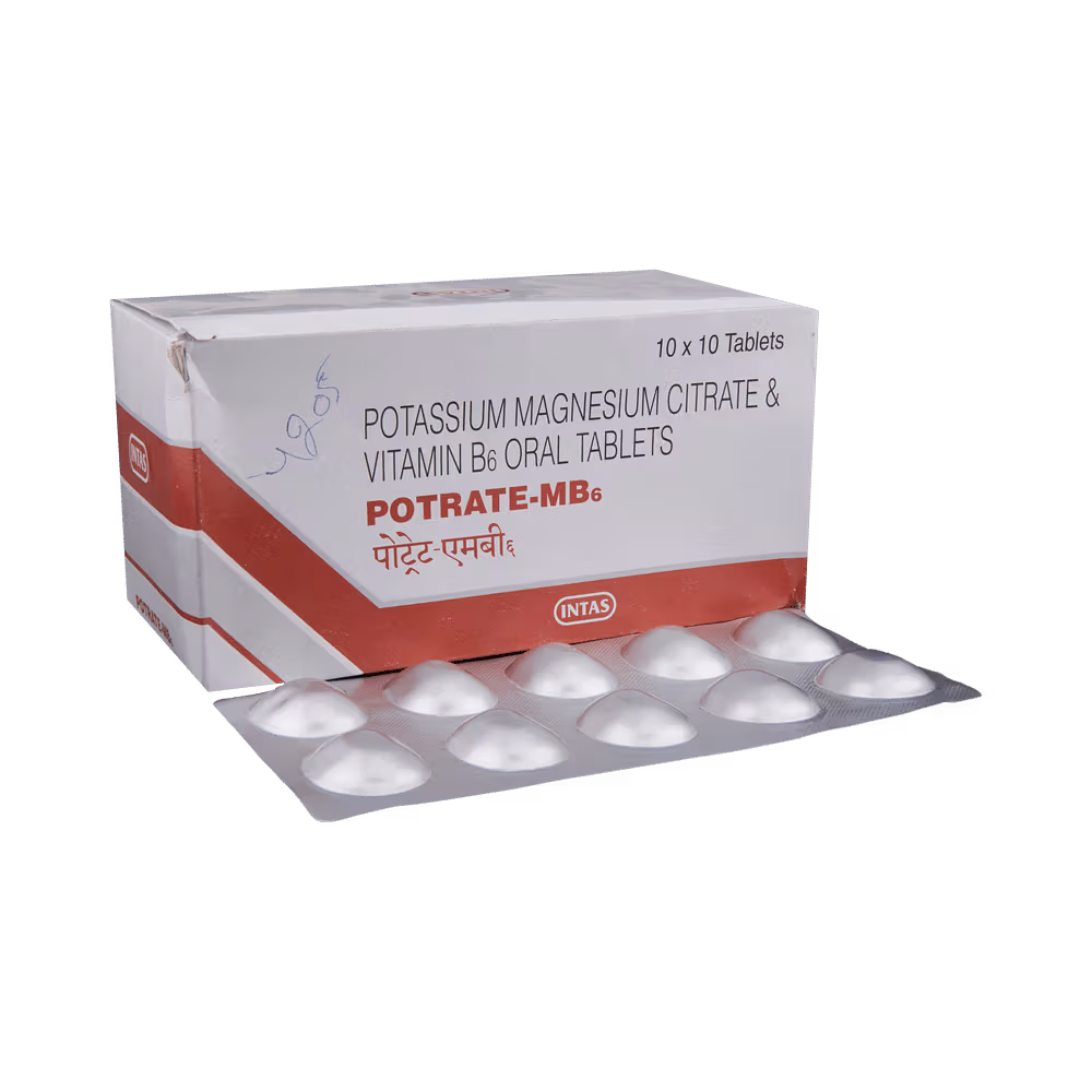 Potrate-MB6 Tablet with Potassium Magnesium Citrate & Vitamin B6