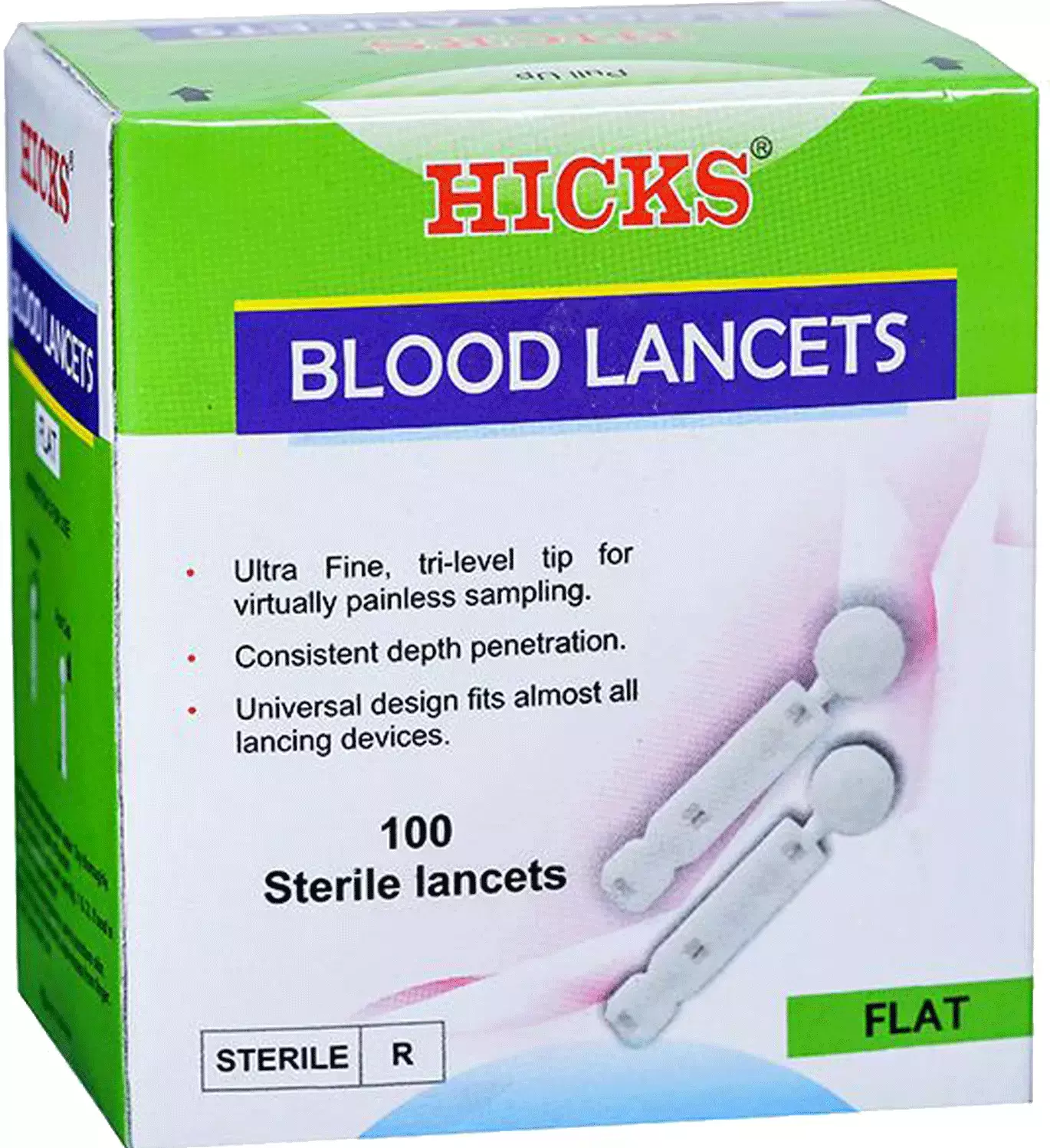 Hicks Flat Blood Sterile Lancets