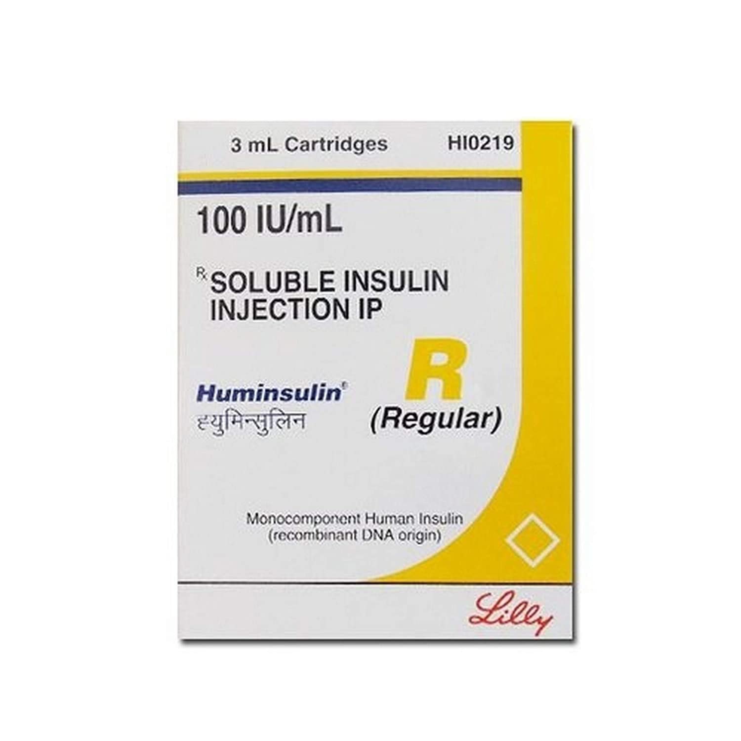 Huminsulin R 100IU Cartridge (3ml x 5)