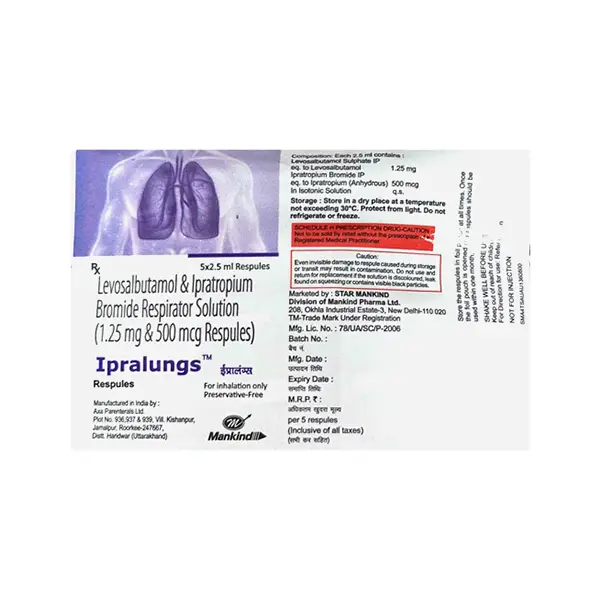 Ipralungs 500mcg Respules