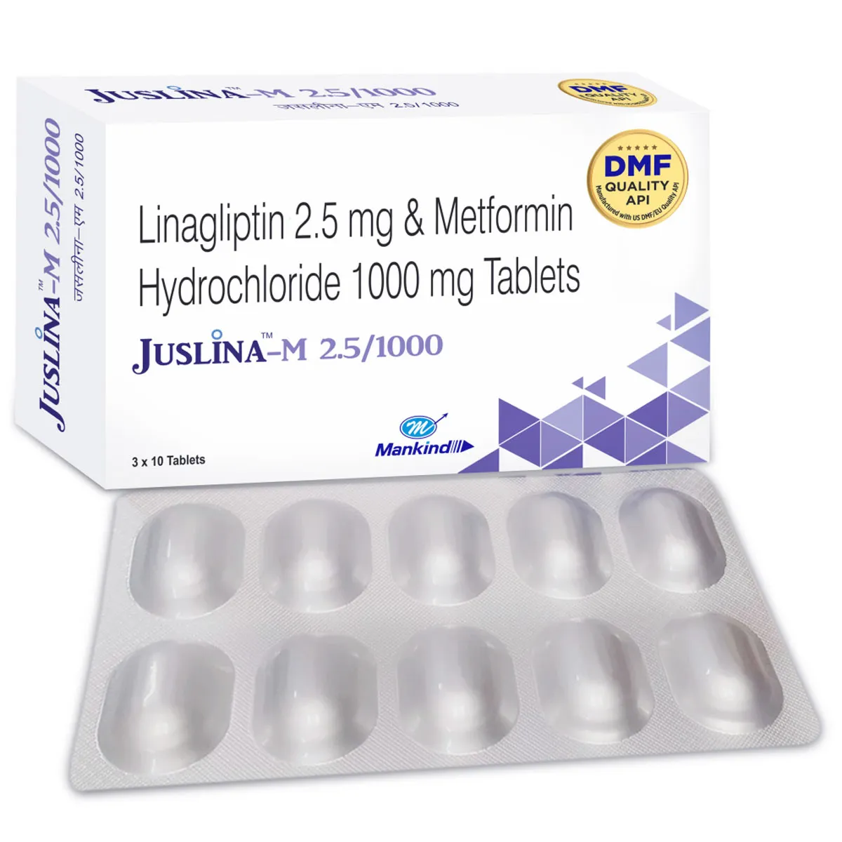 Juslina M 1000mg/2.5mg Tablet