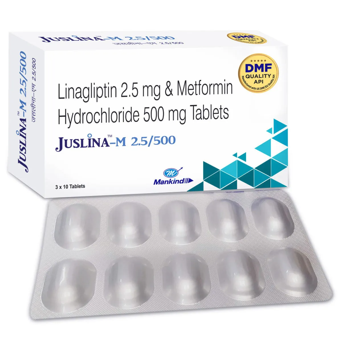 Juslina M 500mg/2.5mg Tablet