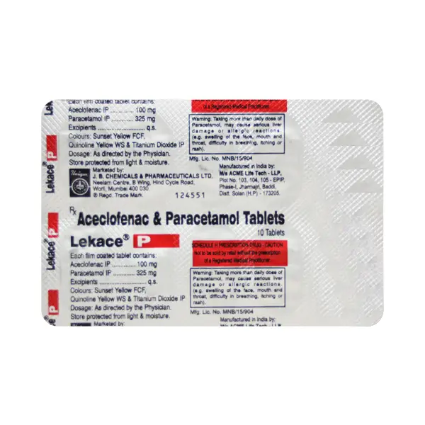 Lekace P 100mg/325mg Tablet