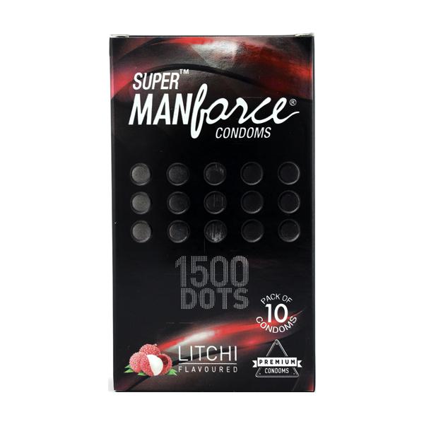 Manforce Super Manforce 1500 Dots Condom Litchi