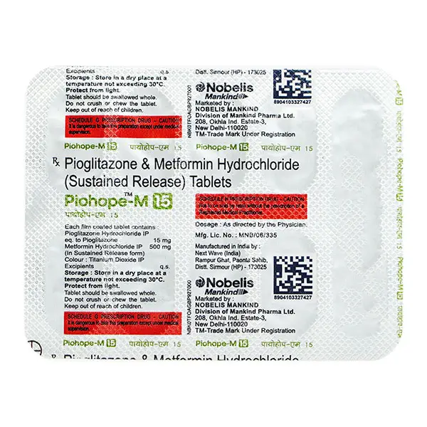 Piohope-M 15 Tablet SR