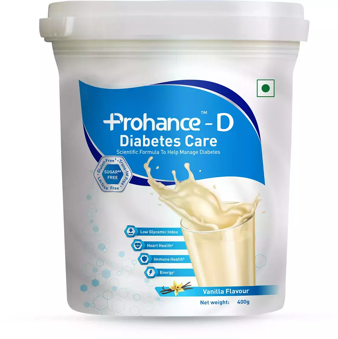 Prohance D Nutritional Supplement for Diabetes Care 400gm | Flavour Vanilla