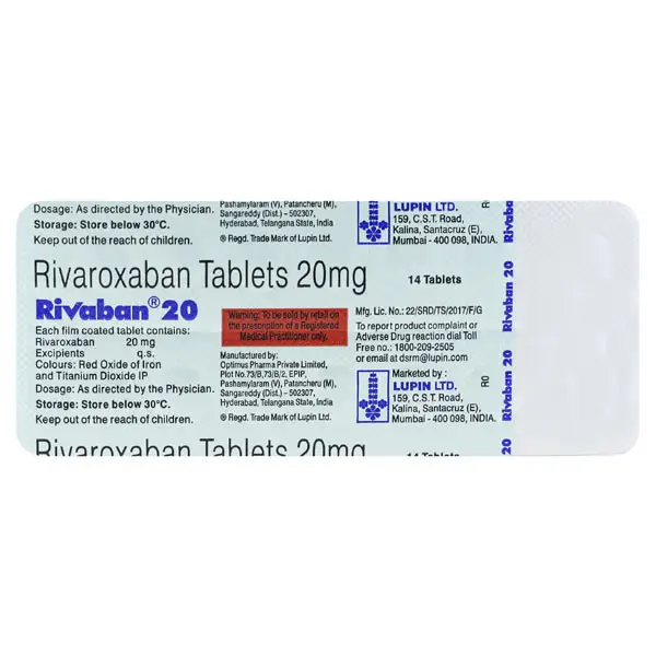 Rivaban 20mg Tablet