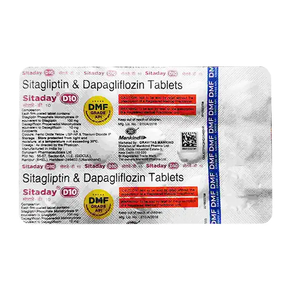 Sitaday D 10mg/100mg Tablet