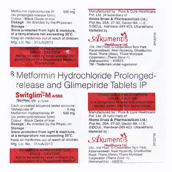 Switglim-M 4mg/500mg Tablet