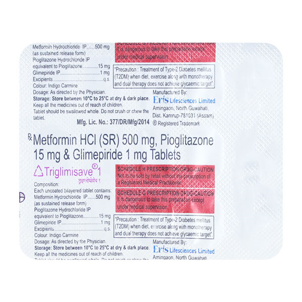 Triglimisave 1 Tablet SR