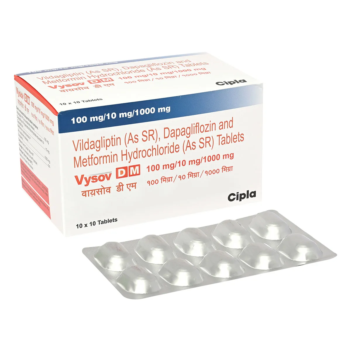 Vysov DM 10mg/1000mg/100mg Tablet